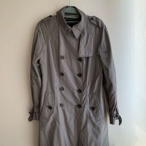 Gingham Plaid Banana Republic Rain Coat Trench